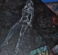 Night - Betty Page - Oil On Canvas